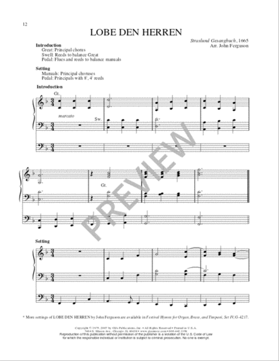 Hymn Harmonizations for Organ - Volume 1 Organ scores gallery preview page 12