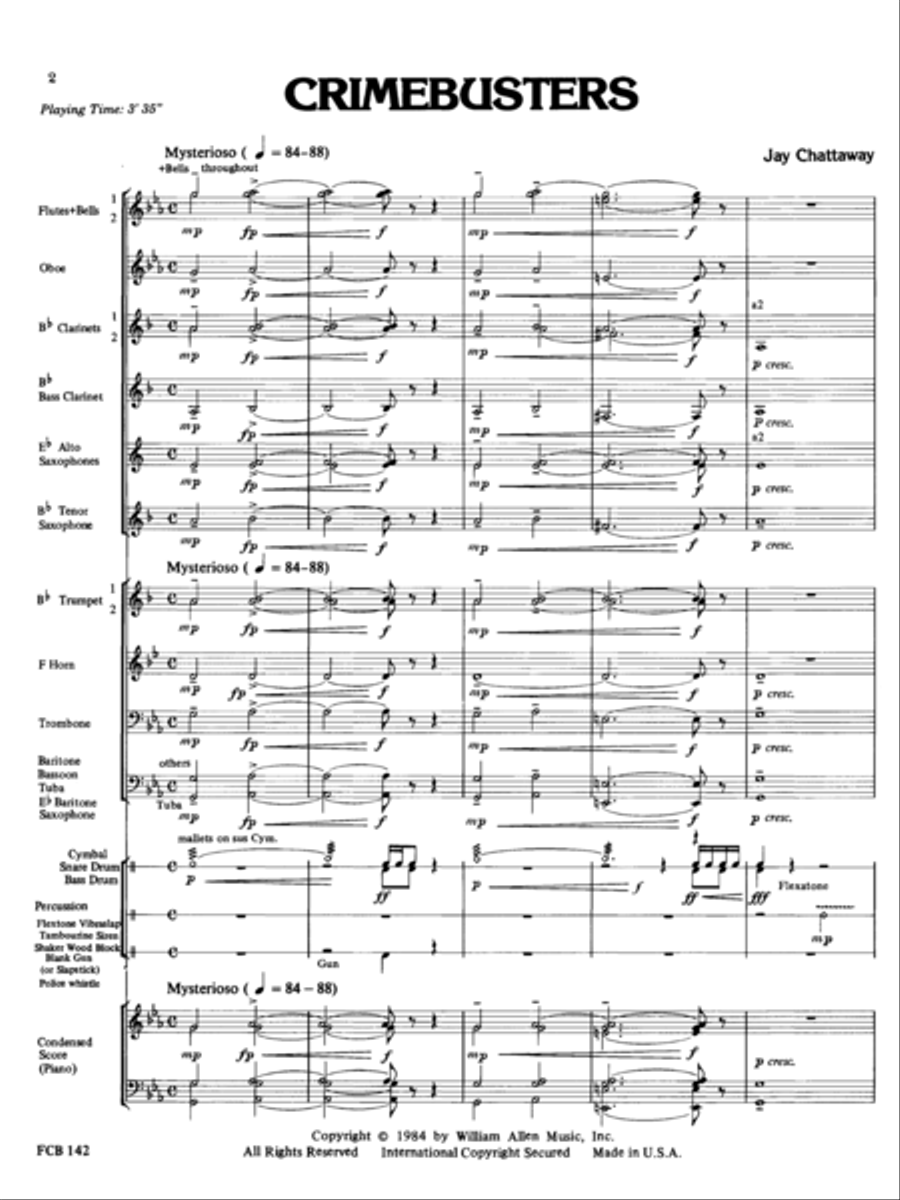 Crimebusters Concert Band scores gallery preview page 2