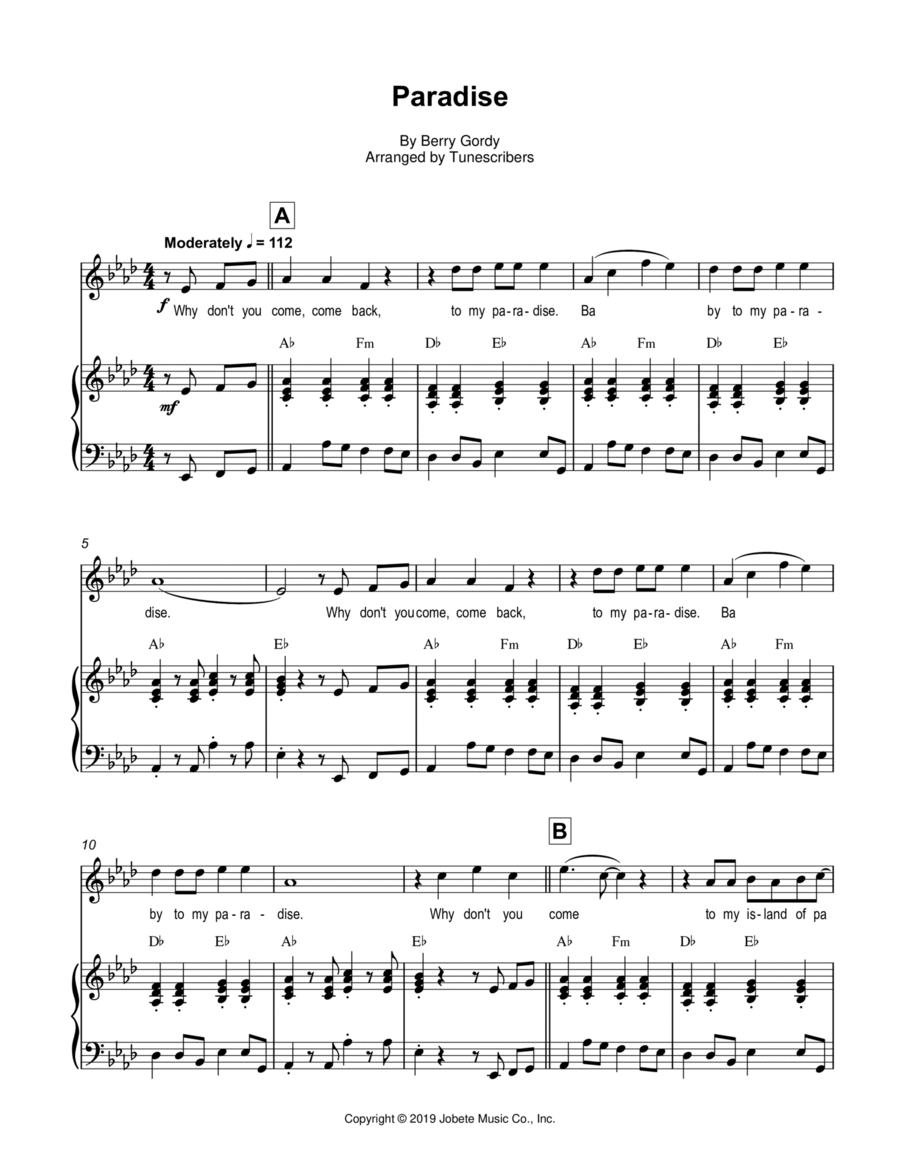 Paradise Voice scores gallery preview page 1
