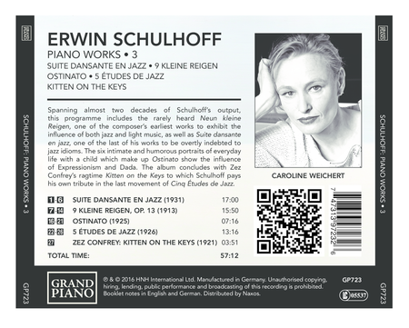 Schulhoff: Piano Works, Vol. 3