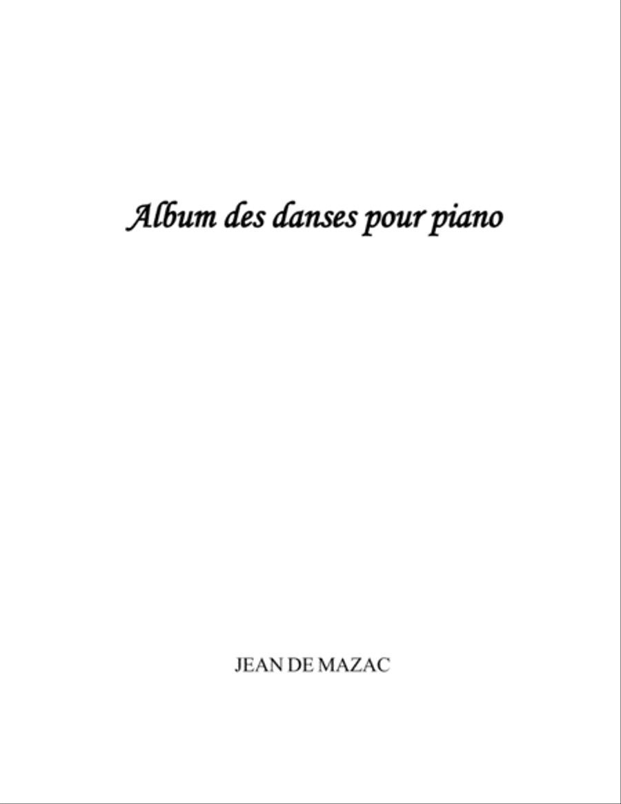 Album des danses pour piano image number null