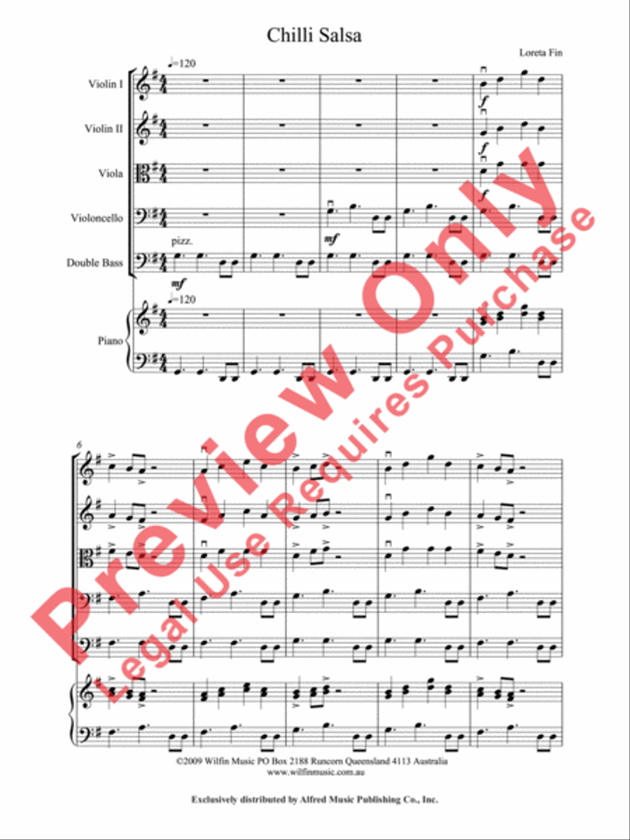 Chilli Salsa Chilli Salsa String Orchestra scores gallery preview page 3