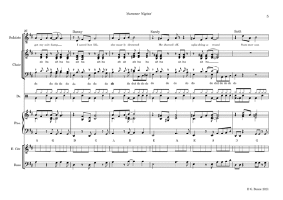 Summer Nights 4-Part scores gallery preview page 5