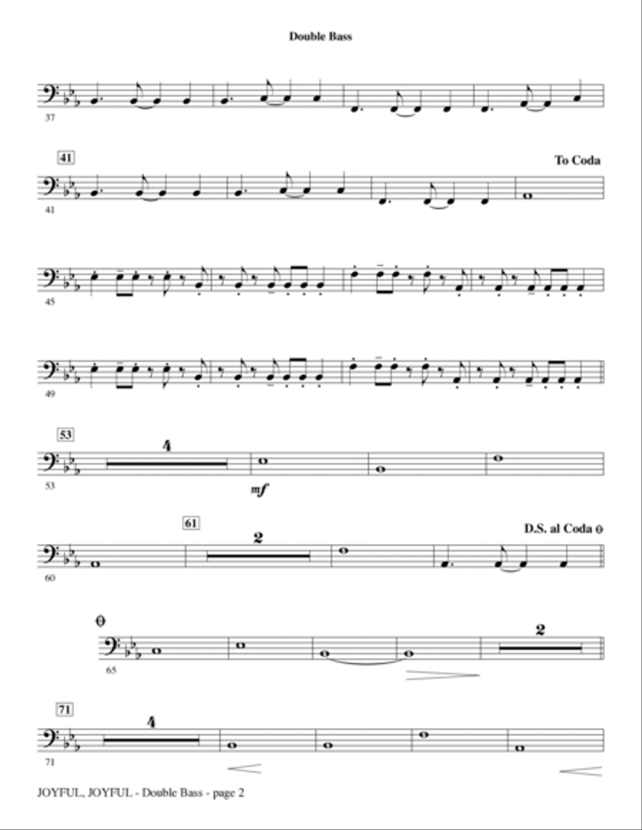 Joyful, Joyful - Double Bass Choir scores gallery preview page 2