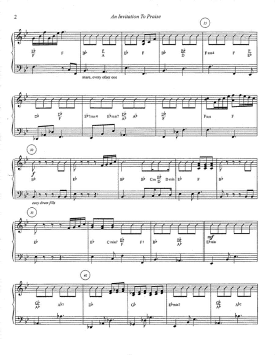 Invitation to Praise, An Invitation to Praise, An Set of Parts scores gallery preview page 6