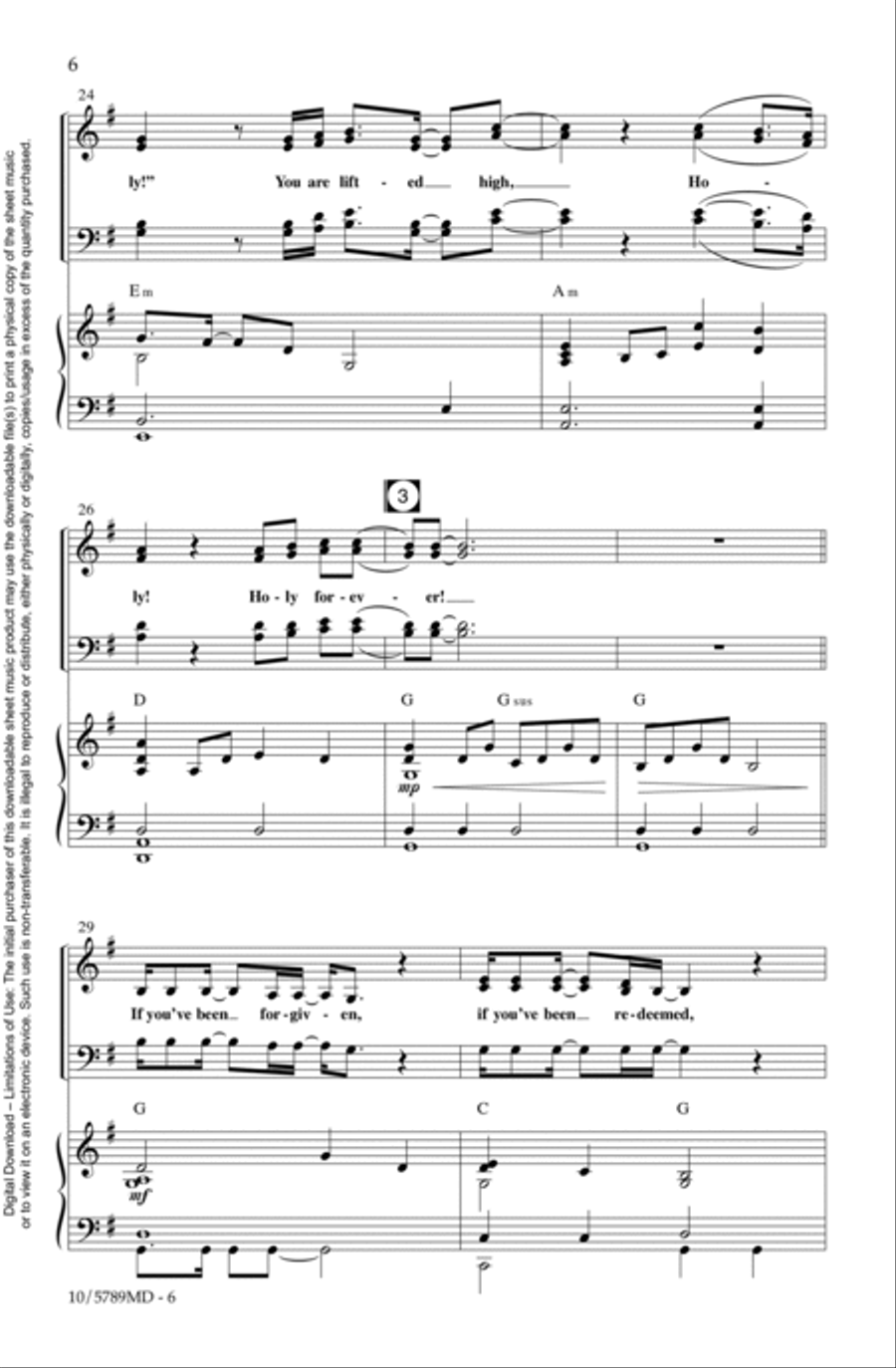 Holy Forever 4-Part scores gallery preview page 6