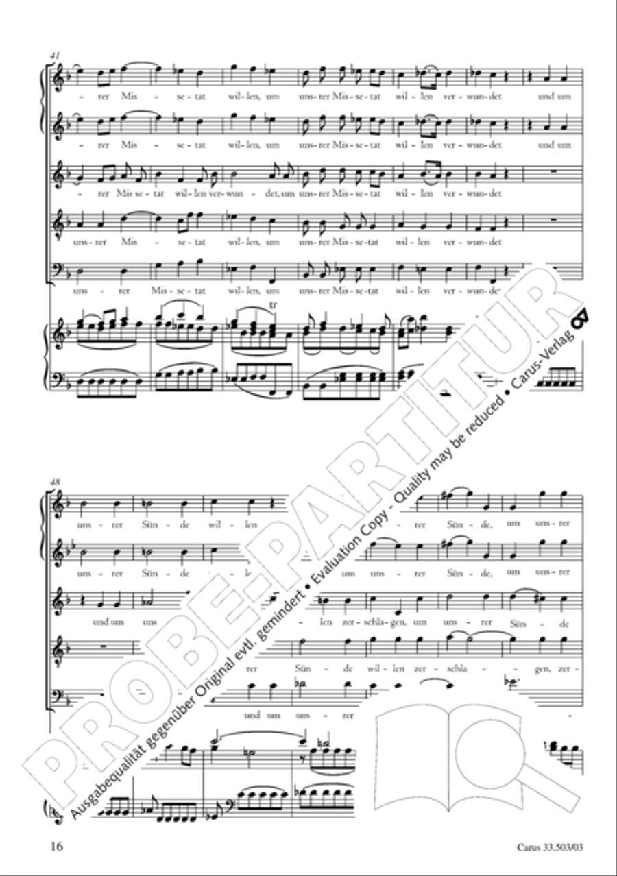 Passion according to St. Matthew (Passions-Musik nach dem Evangelisten Matthaus) SSATB scores gallery preview page 17