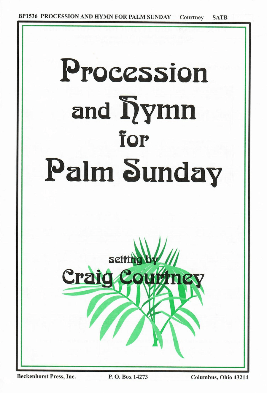 Procession and Hymn for Palm Sunday 4-Part scores gallery preview page 1