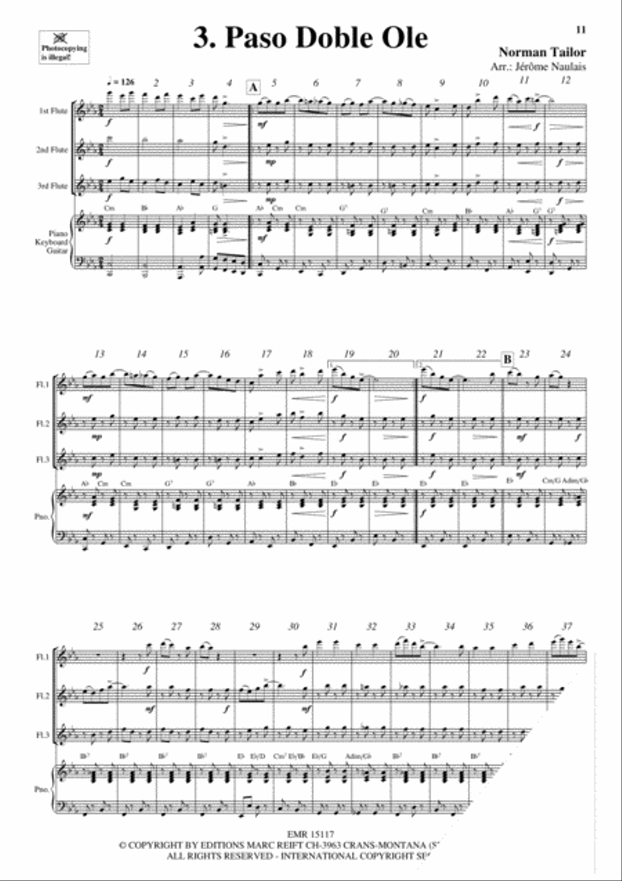 3 Flutes & Piano Vol. 10 Flute scores gallery preview page 5