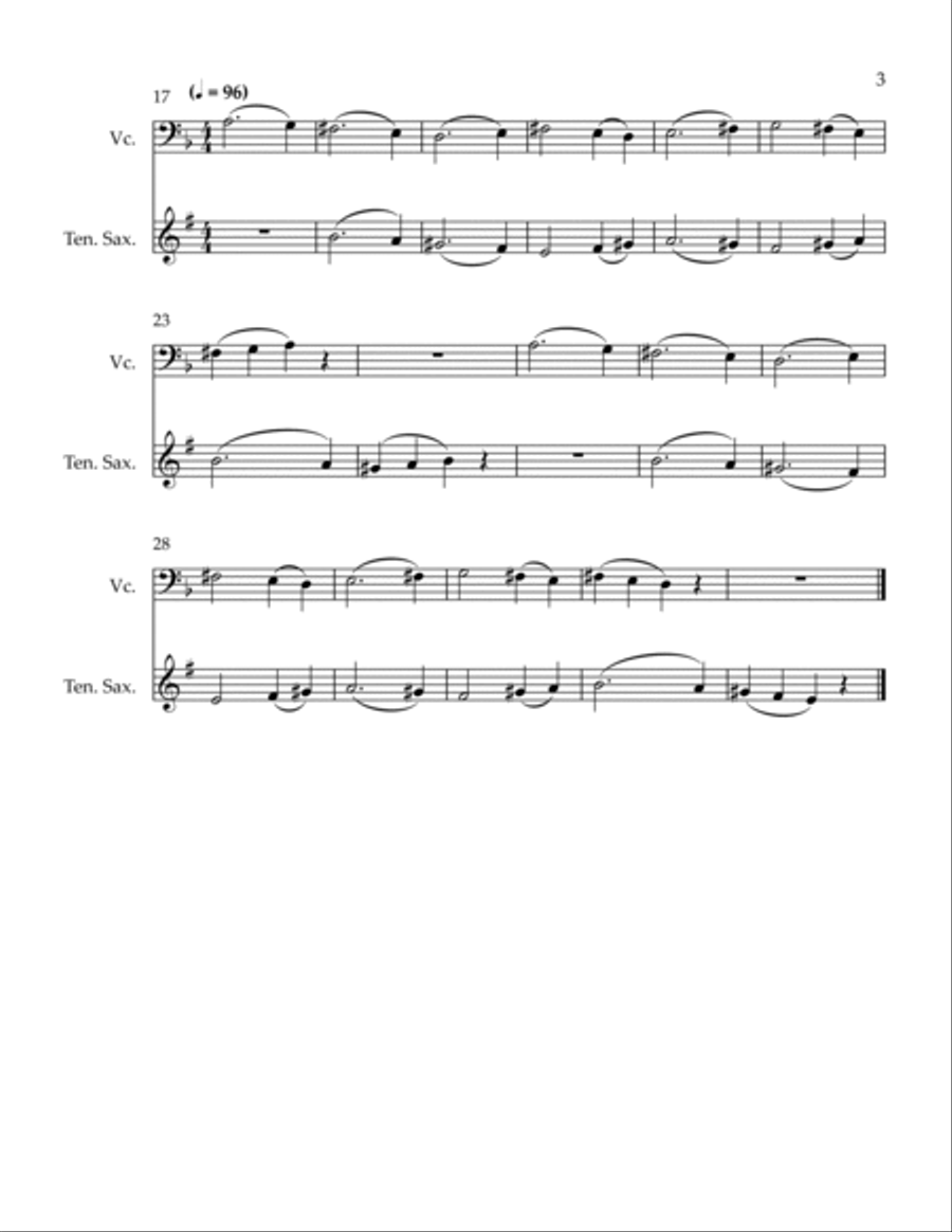 3 Conversations Tenor Saxophone scores gallery preview page 3