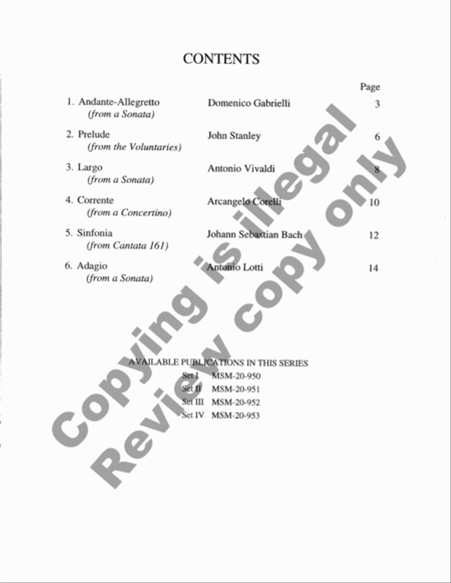 Baroque Music for Solo Instrument & Keyboard, Set, IV Piano scores gallery preview page 10
