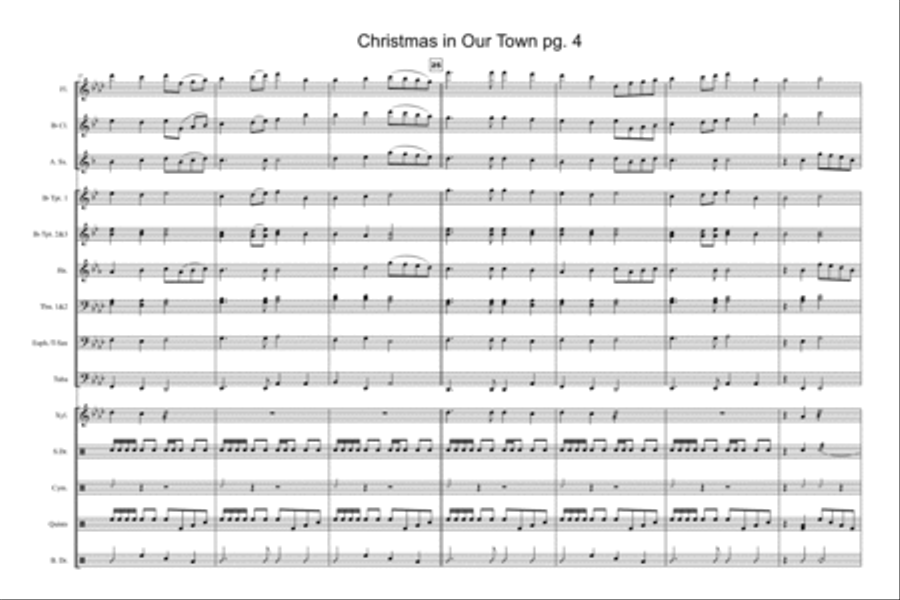 Christmas In Our Town Christmas In Our Town Marching Band scores gallery preview page 5