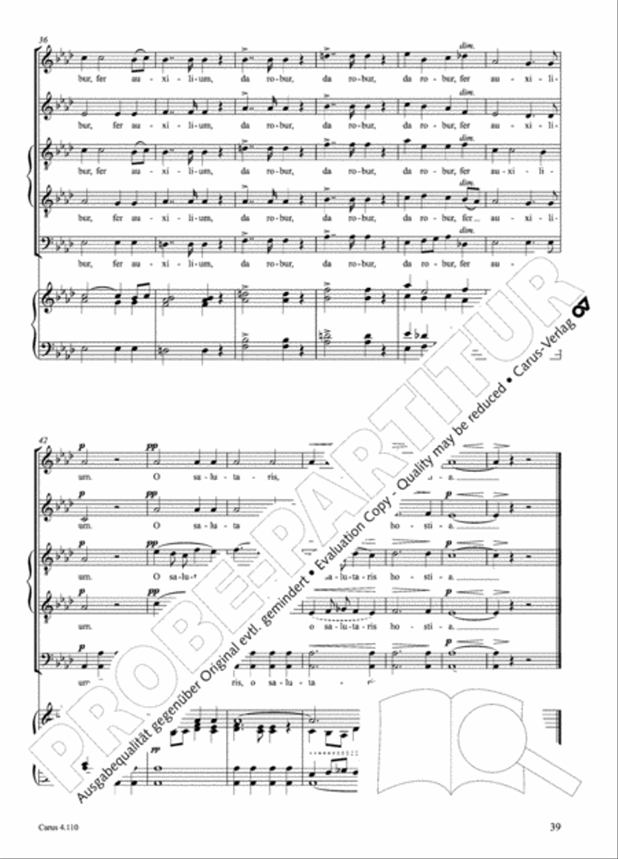 20 Latin Motets (Chants sacres latin/ 20 latein. Motetten) 4-Part scores gallery preview page 40