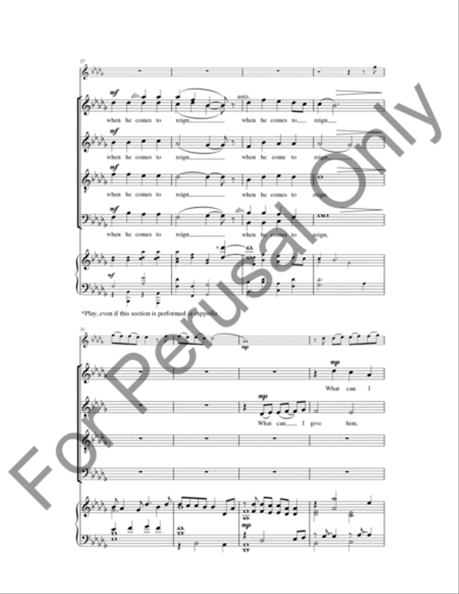 In The Bleak Midwinter (Choral Score) 4-Part scores gallery preview page 5
