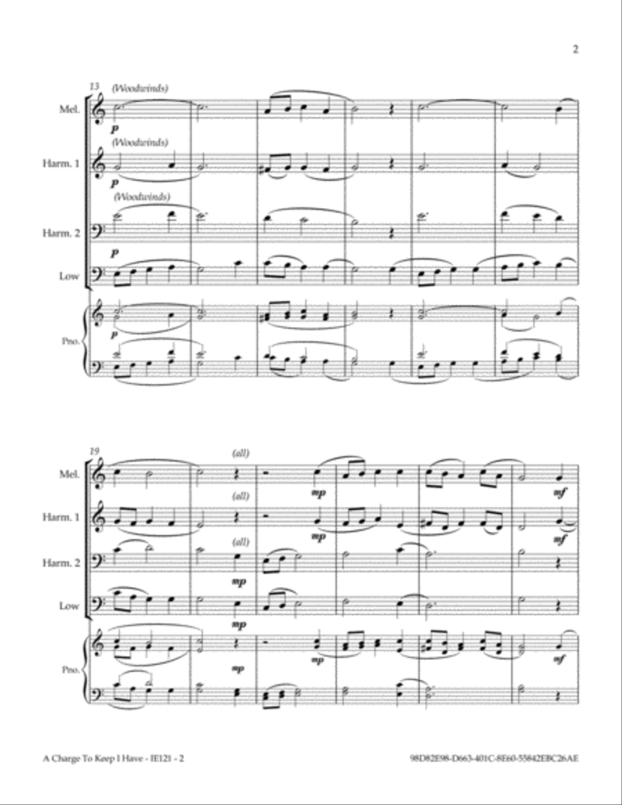 A Charge To Keep I Have Full Orchestra scores gallery preview page 3