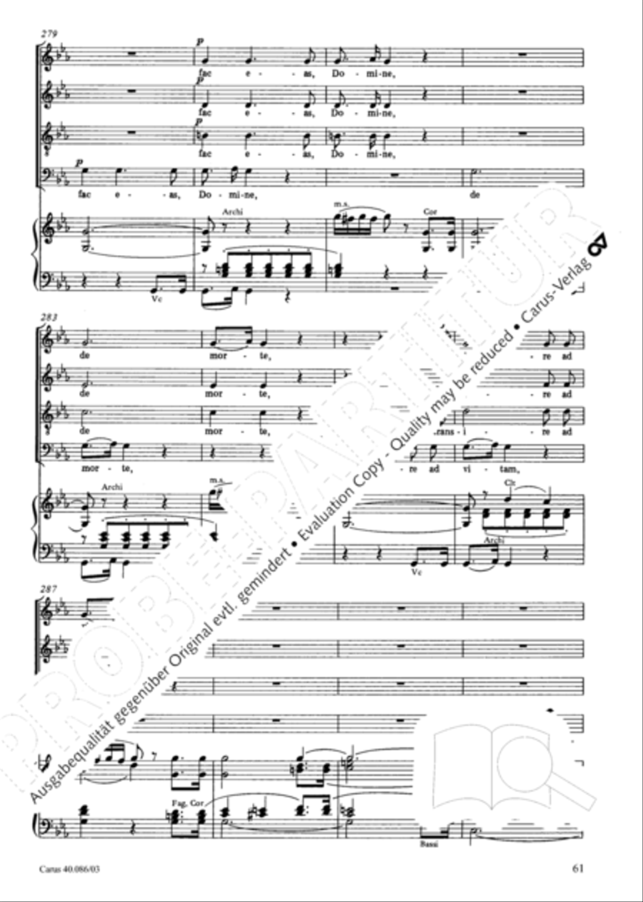 Requiem in C minor 4-Part scores gallery preview page 62