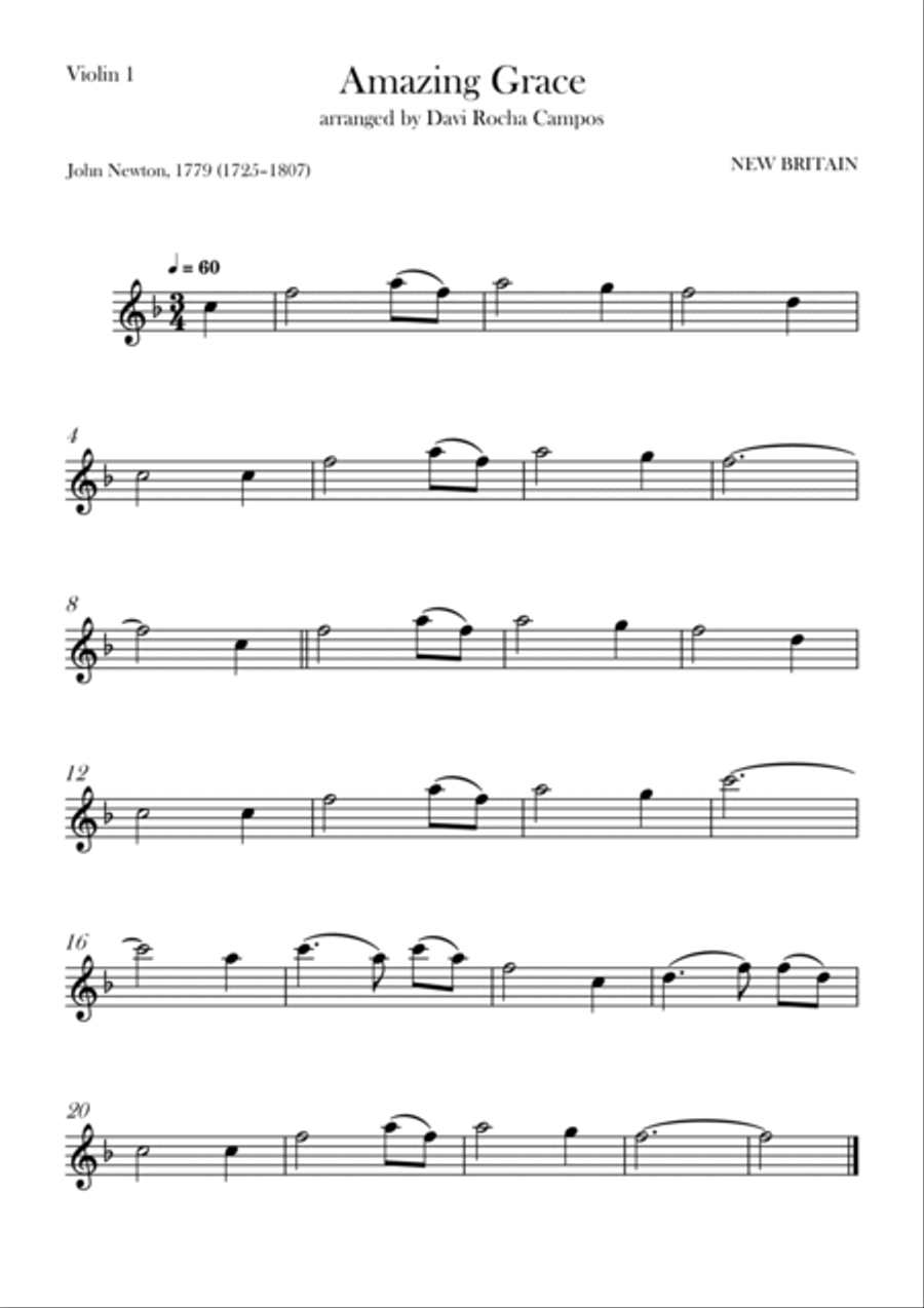 Amazing Grace Amazing Grace String Quintet scores gallery preview page 4