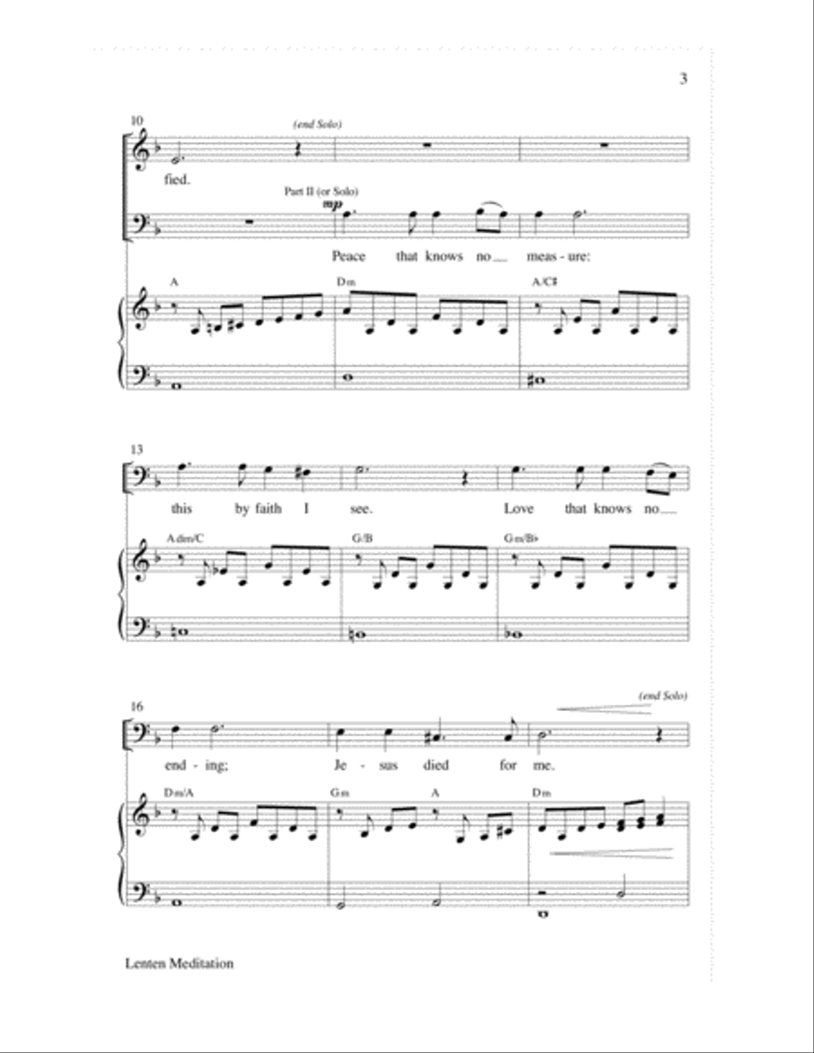 Lenten Meditation Lenten Meditation Choir scores gallery preview page 3