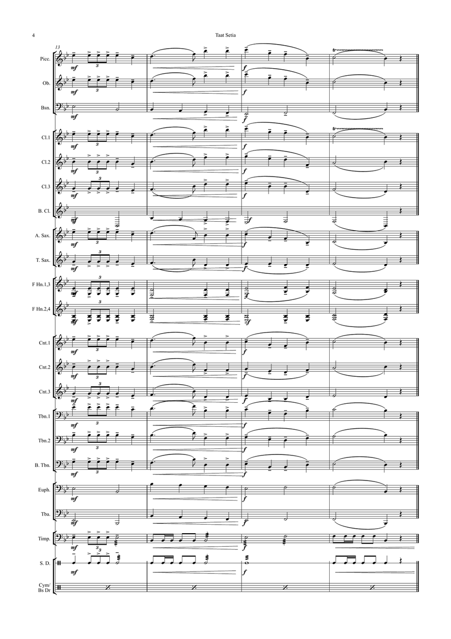 TAAT SETIA TAAT SETIA Concert Band scores gallery preview page 4