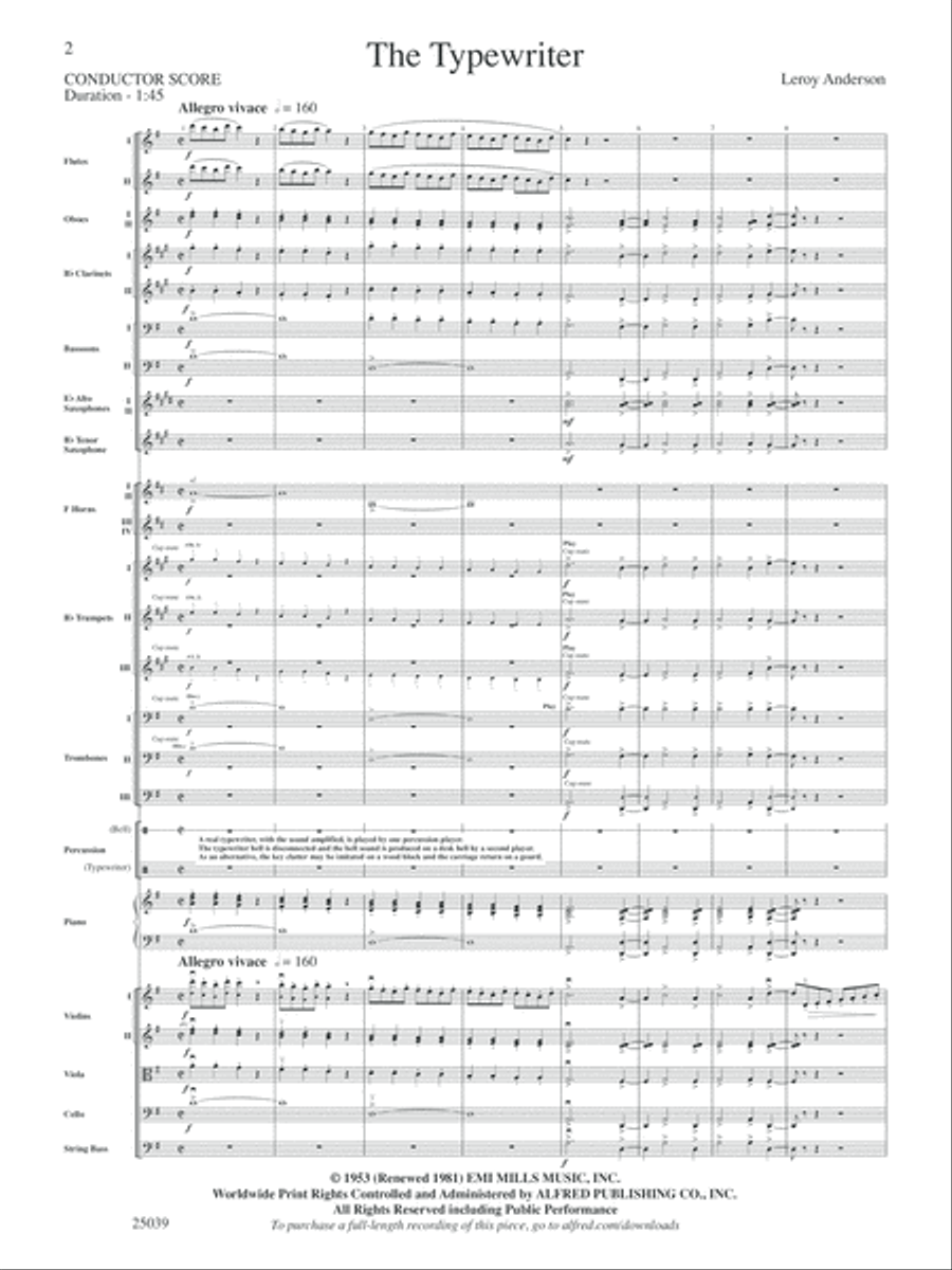 The Typewriter: Score Full Orchestra scores gallery preview page 2