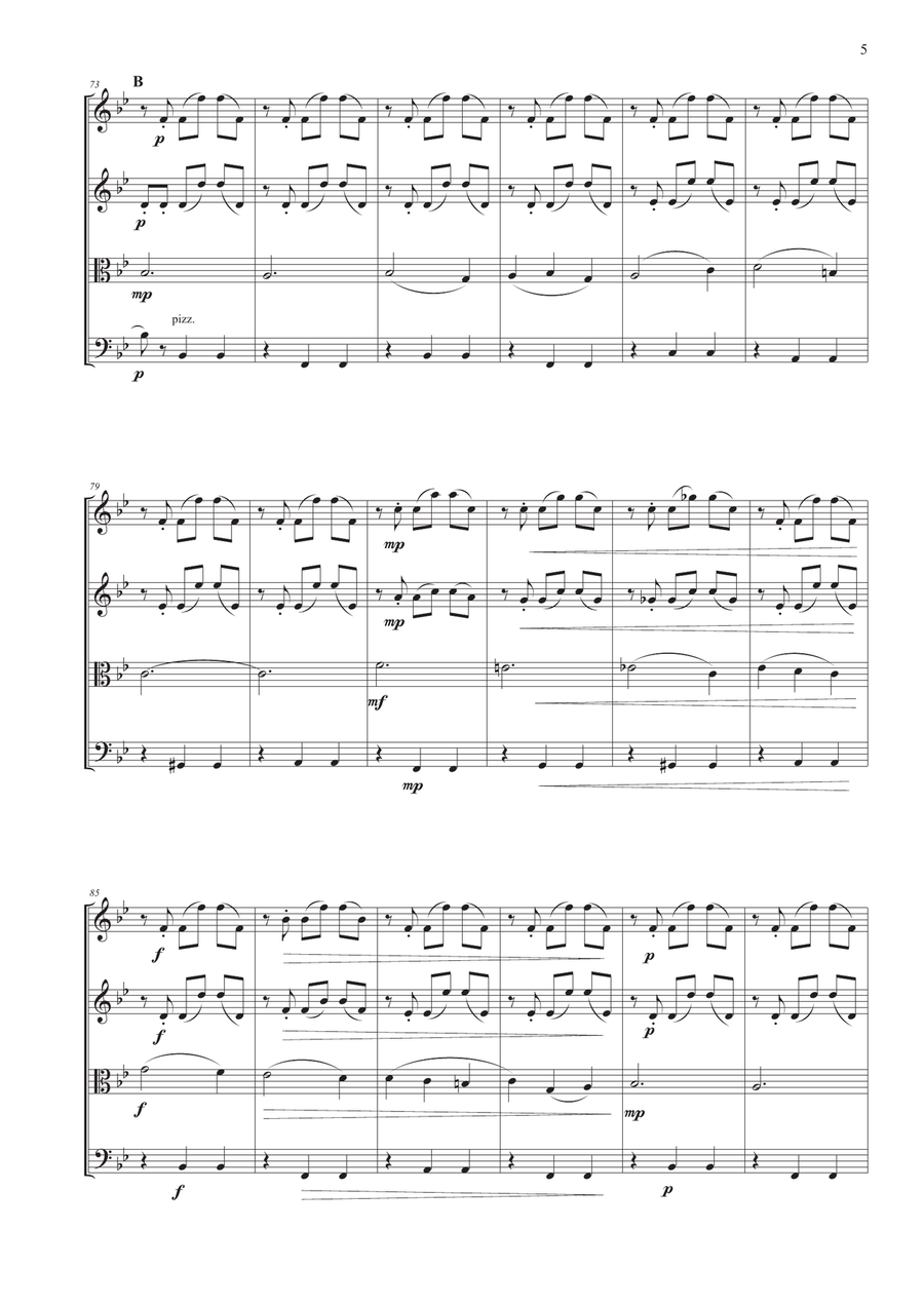 The Sleeping Beauty Waltz for String Quartet String Quartet scores gallery preview page 5