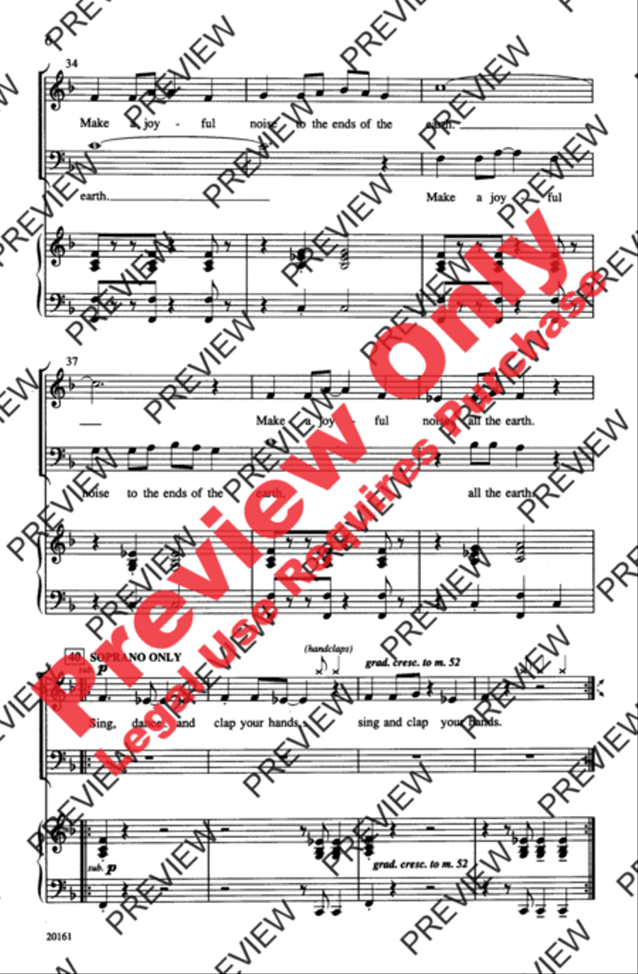 Make a Joyful Noise 4-Part scores gallery preview page 6