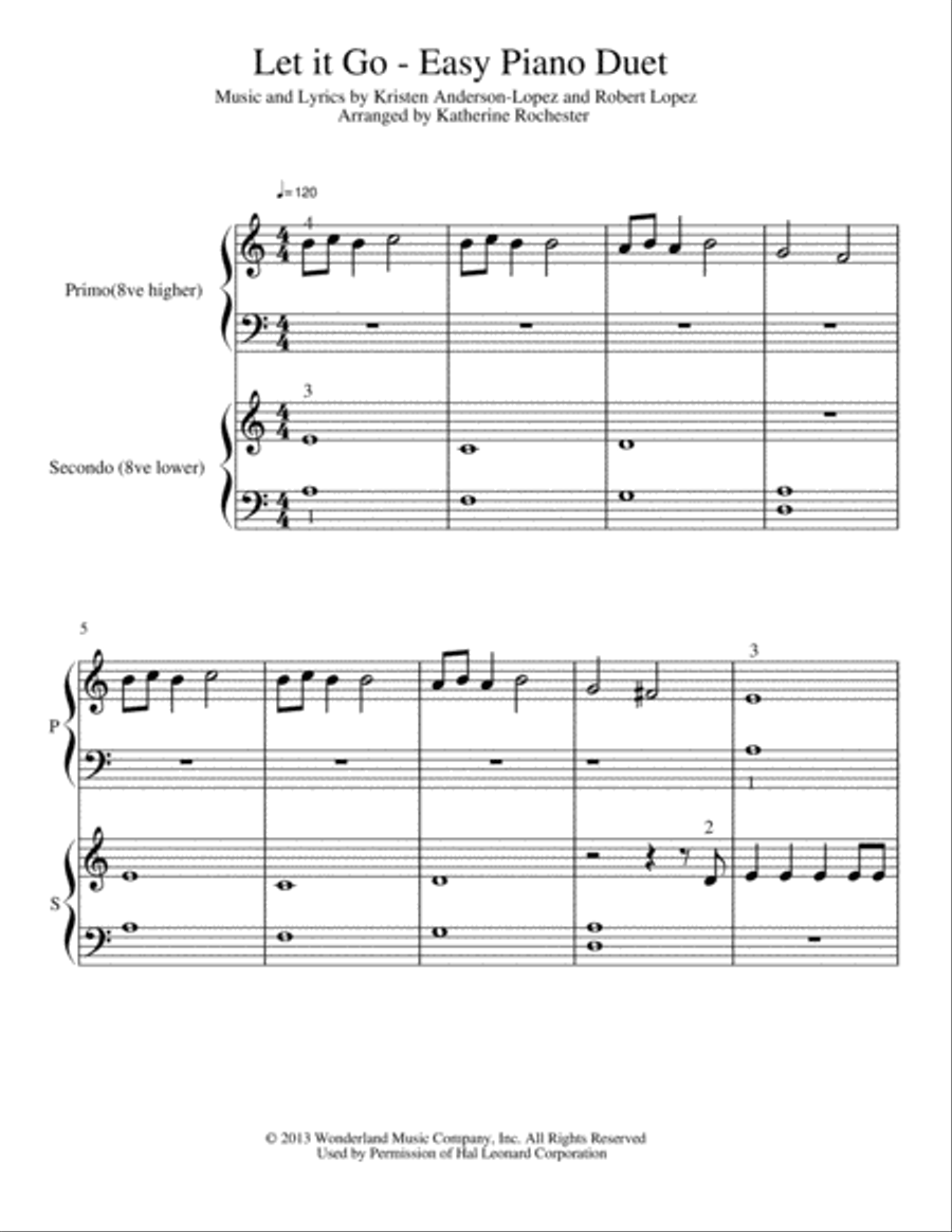 Idina menzel let it shop go piano easy