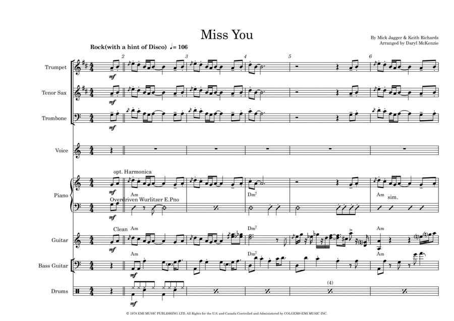 Miss You Trombone scores gallery preview page 1