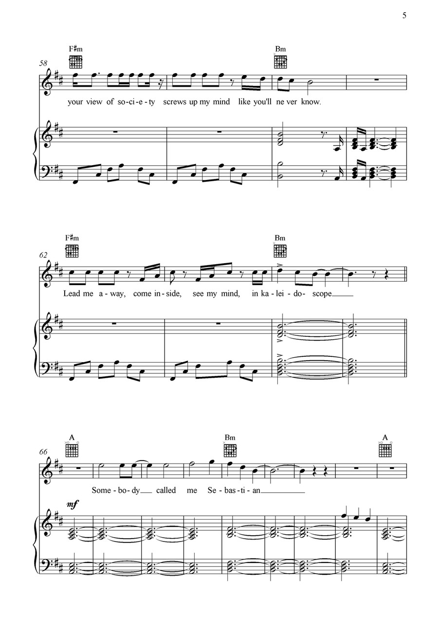 Sebastian Piano, Vocal scores gallery preview page 6