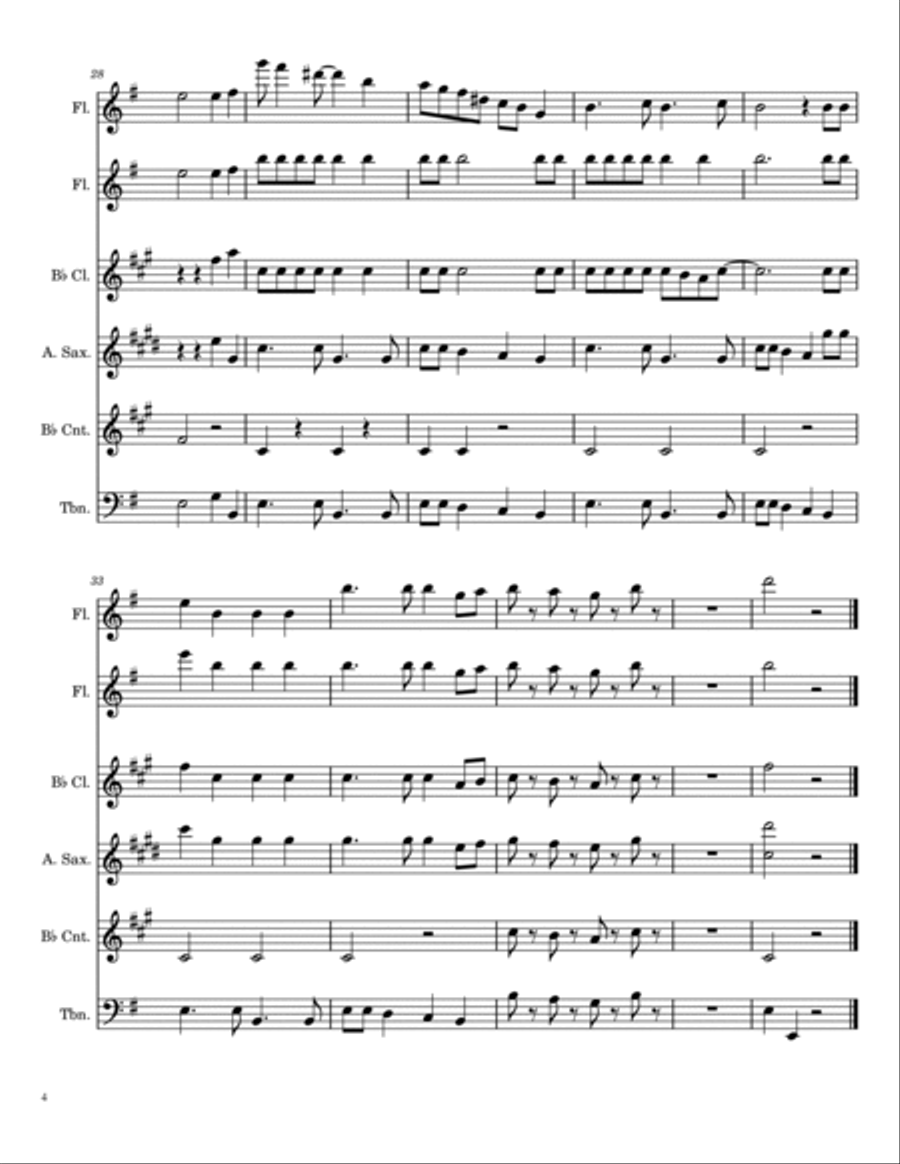 Joshua fought the battle of jericho Small Ensemble scores gallery preview page 4