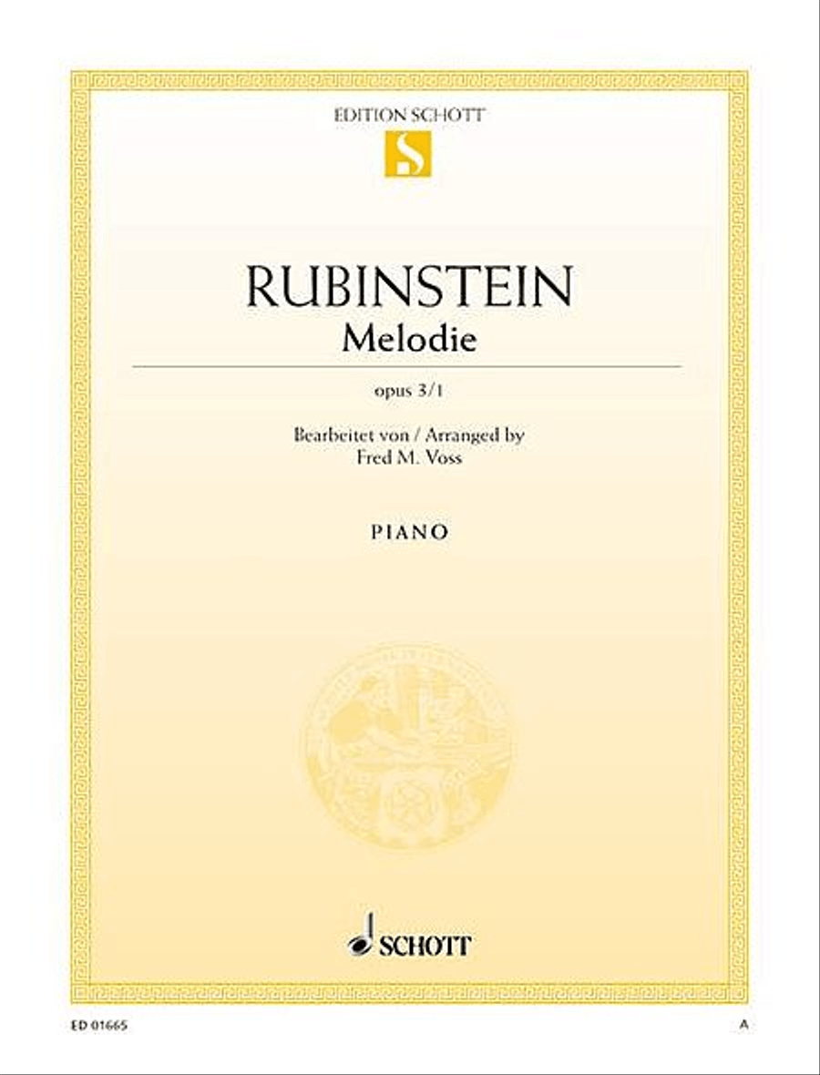 Melodie in F Major, Op. 3, No. 1 Piano Solo scores gallery preview page 1