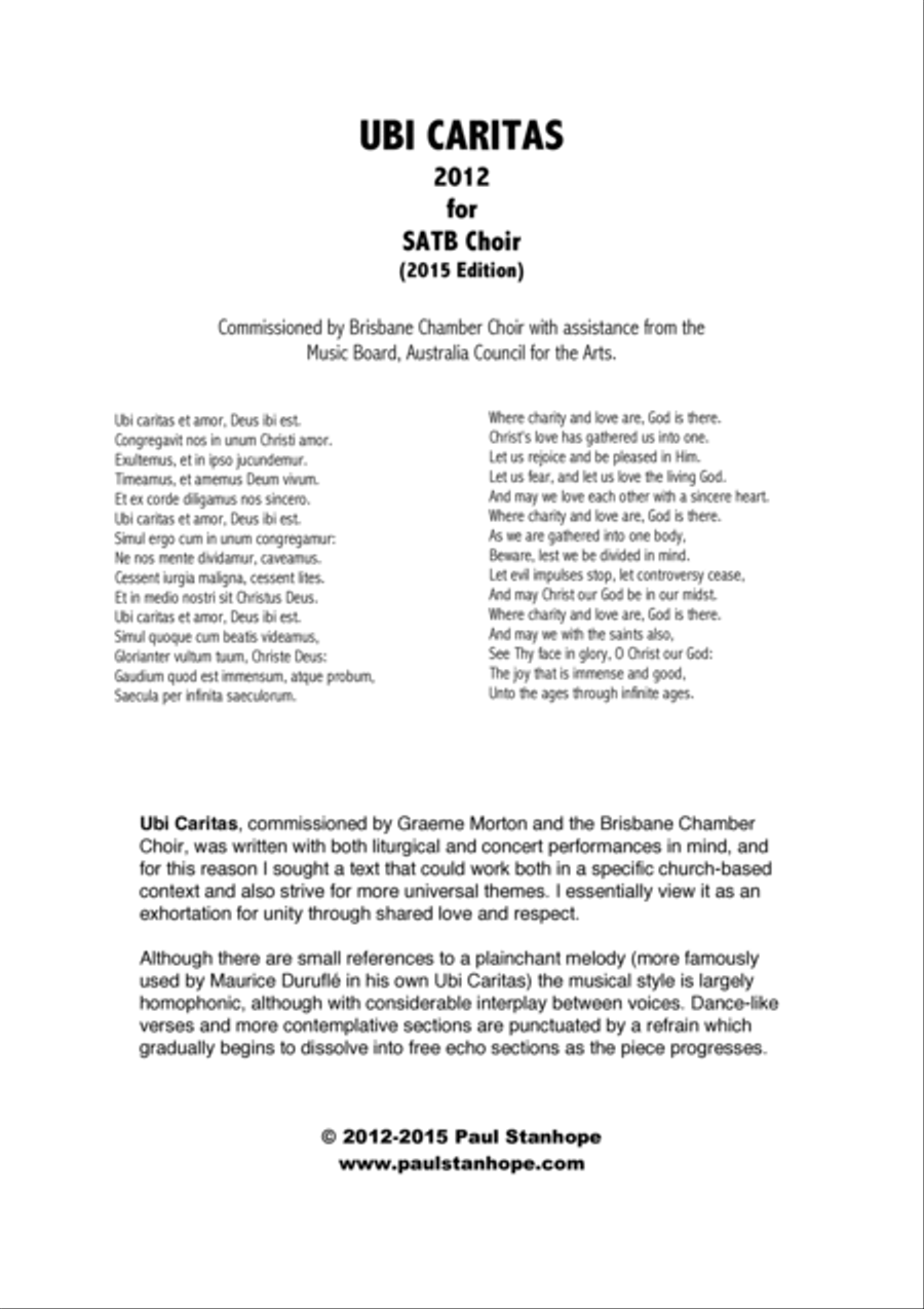Ubi Caritas Divisi scores gallery preview page 2