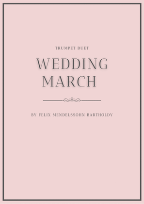 Book cover for Wedding March for trumpet duet