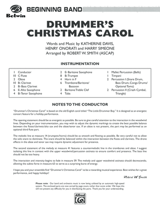 Book cover for Drummer's Christmas Carol: Score