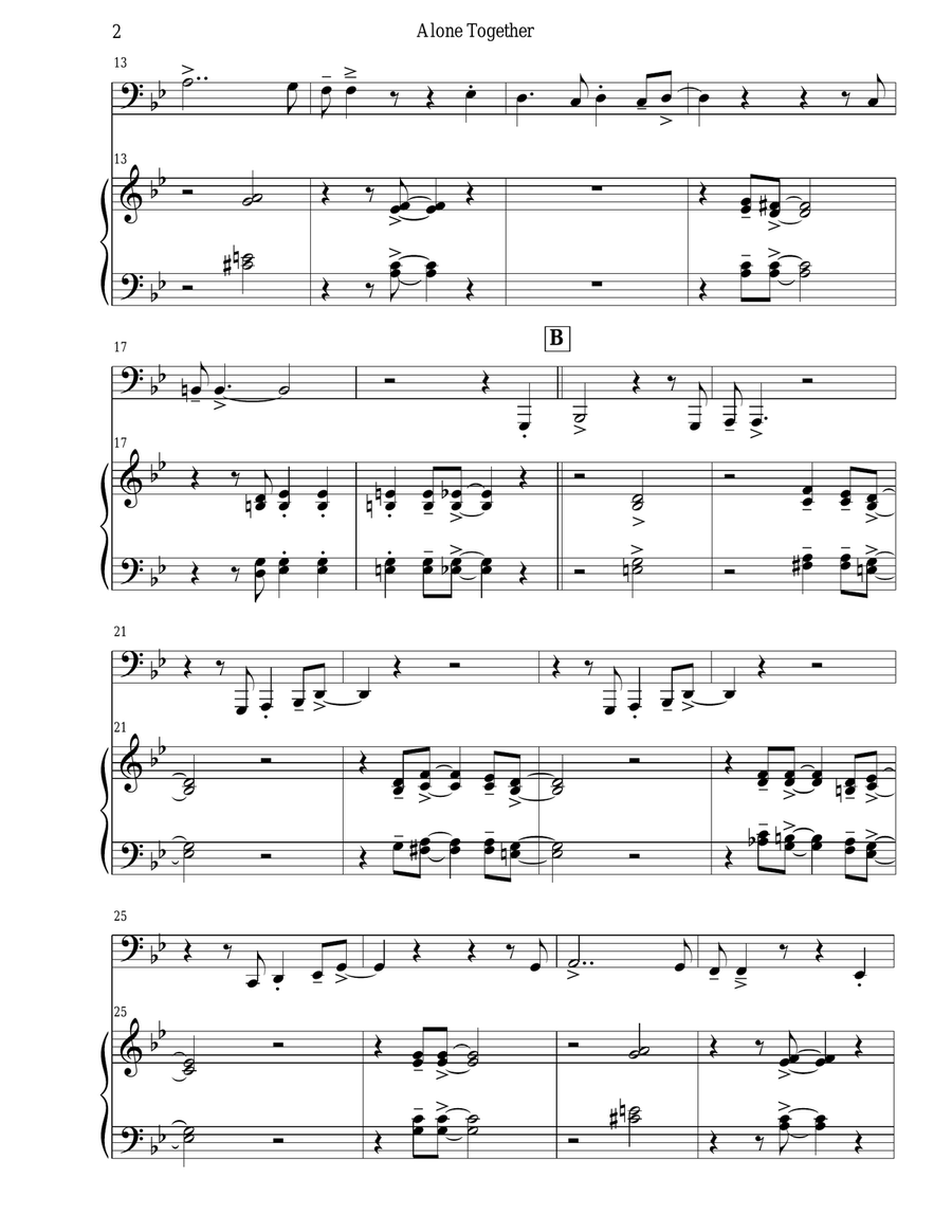 Alone Together Tuba scores gallery preview page 4