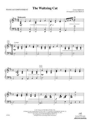 The Waltzing Cat: Piano Accompaniment