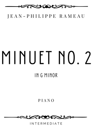 Book cover for Rameau - Menuet No. 2 in G minor - Intermediate