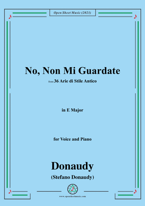 Donaudy-No,Non Mi Guardate,in E Major