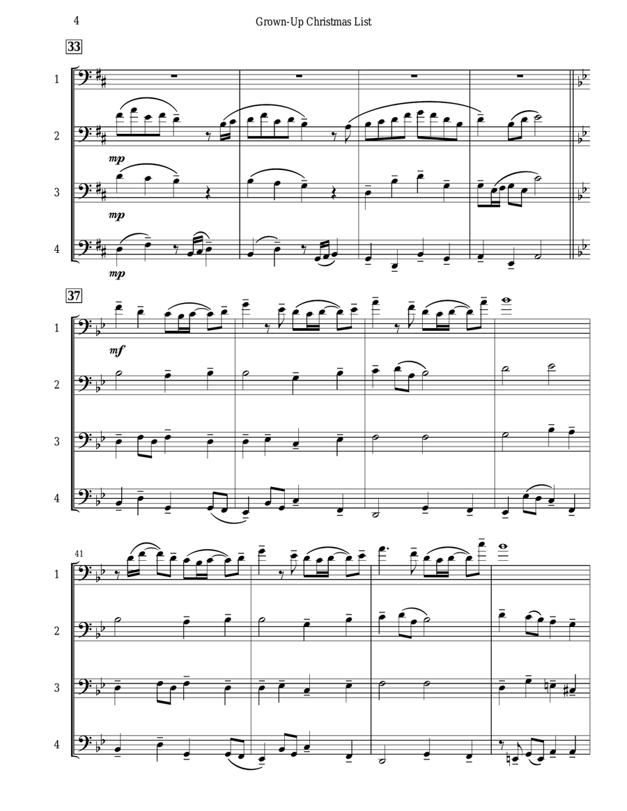 Grown-Up Christmas List Grown-Up Christmas List Woodwind Quartet scores gallery preview page 5