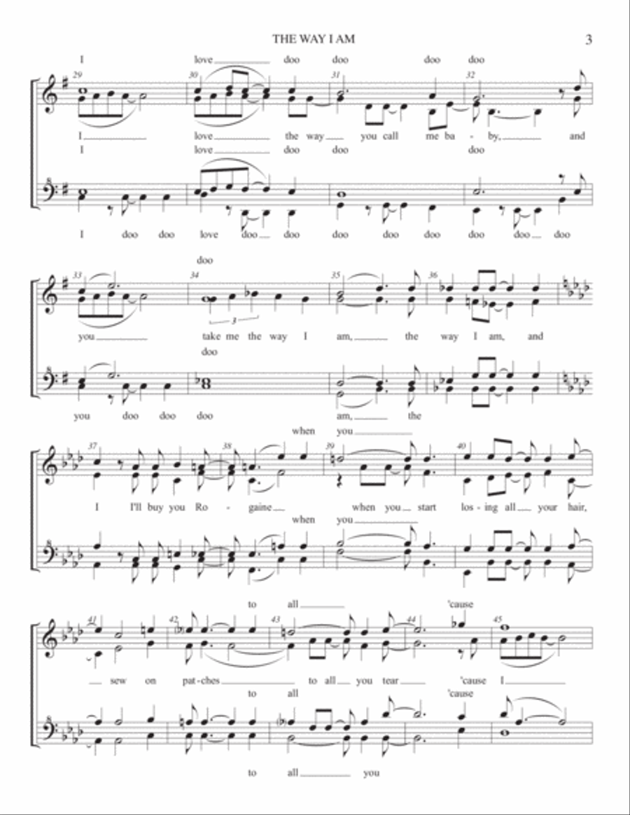 The Way I Am SSAA scores gallery preview page 3