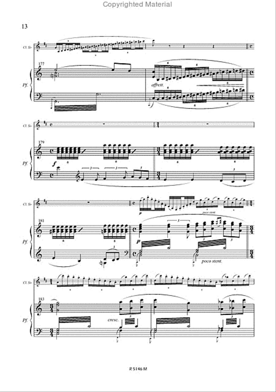 Cavalleria rusticana Clarinet Solo scores gallery preview page 13