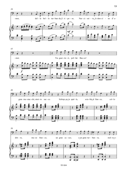 Non più andrai by Wolfgang Amadeus Mozart Bass Voice - Digital Sheet Music