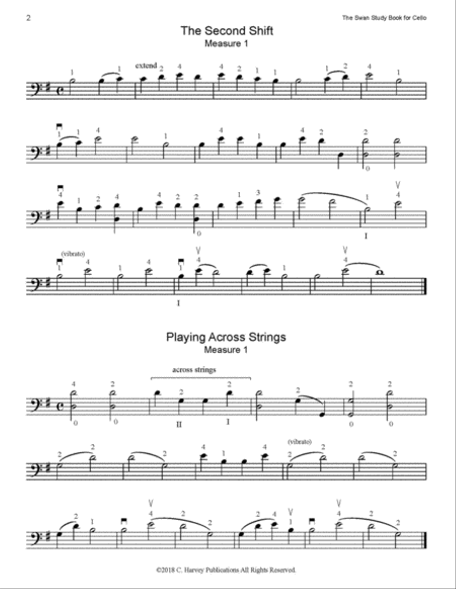 The Swan Study Book for Cello Cello scores gallery preview page 3