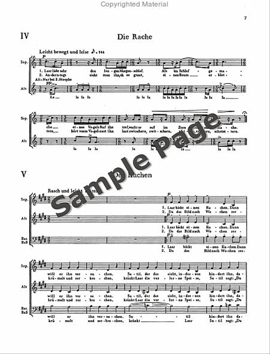 Wyttenbach J Sutil+laar Scherzlieder Mixed Choir scores gallery preview page 8