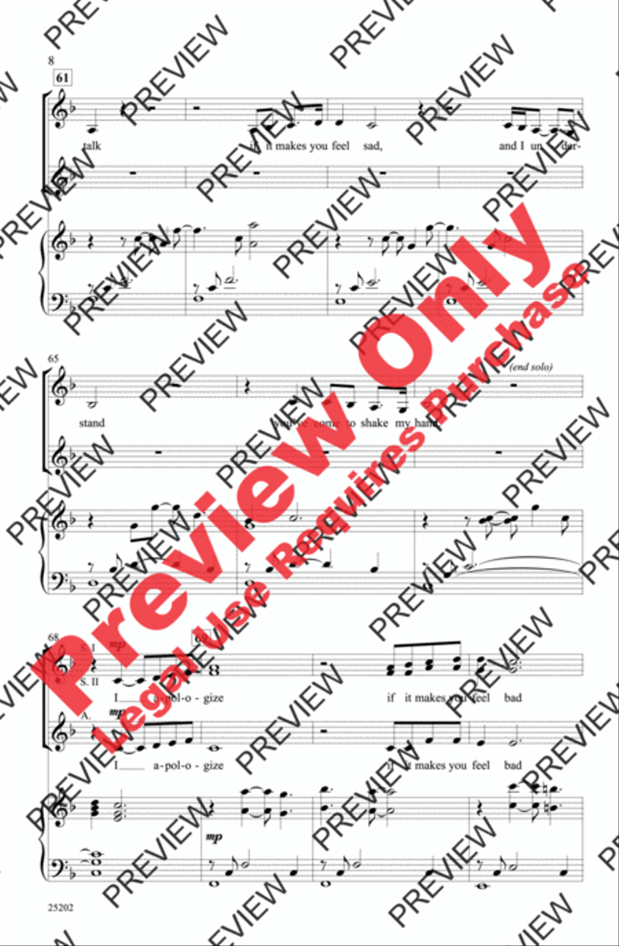 The Winner Takes It All (from Mamma Mia!) SSA scores gallery preview page 8