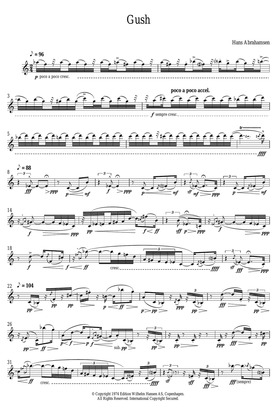 Gush Alto Saxophone scores gallery preview page 1