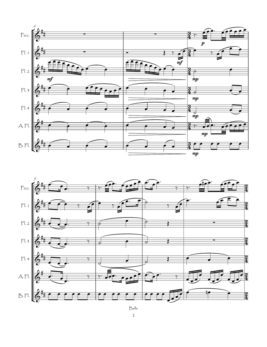 Belle Flute Choir scores gallery preview page 3