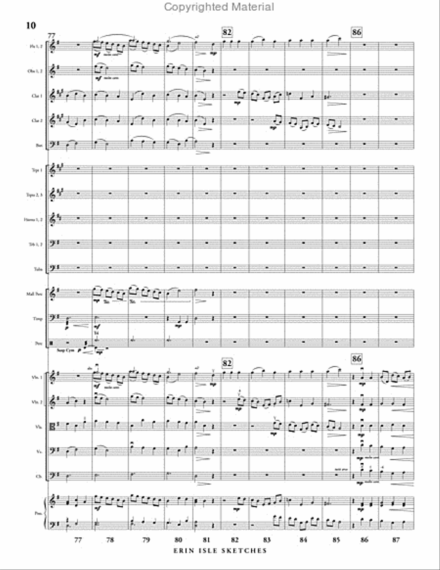 Erin Isle Sketches Full Orchestra scores gallery preview page 11