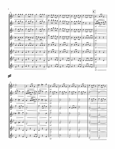 Carol of the Bells (F min) (Saxophone Octet - 1 Sop, 3 Alto, 3 Ten, 1 Bari) image number null