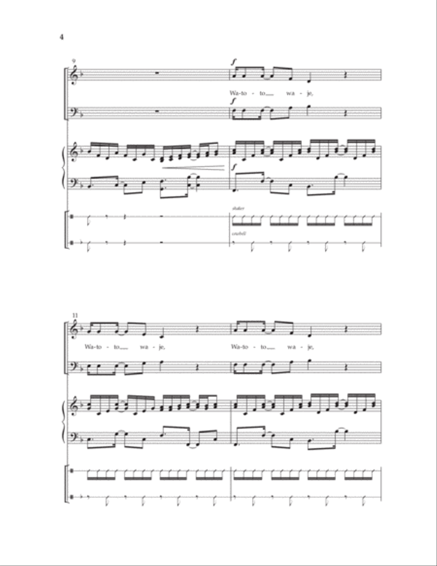 Watoto Waje (Let The Children Come) 4-Part scores gallery preview page 3